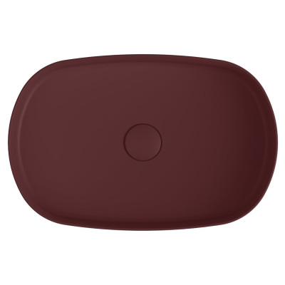INFINITY OVAL keramické umyvadlo na desku, 55x36 cm, maroon red INFINITY OVAL keramické umyvadlo na desku, 55x36 cm, maroon red
