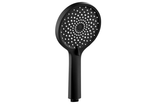 Ruční masážní sprcha, 4 režimy sprchování, průměr 123mm, černá mat Ruční masážní sprcha, 4 režimy sprchování, průměr 123mm, černá mat