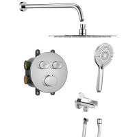 SMART SELECT podomítkový sprchový set s termostatickou baterií, 2 výstupy, vyústění, chrom SMART SELECT podomítkový sprchový set s termostatickou baterií, 2 výstupy, vyústění, chrom