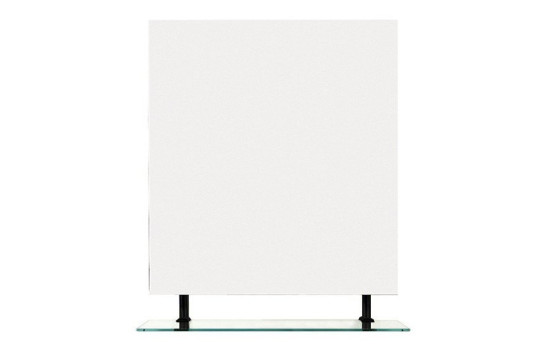 WEGA zrcadlo 800x800mm, s policí, černá mat WEGA zrcadlo 800x800mm, s policí, černá mat