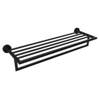 X-ROUND BLACK polička na ručníky s hrazdou 500mm, černá X-ROUND BLACK polička na ručníky s hrazdou 500mm, černá