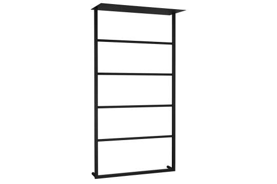 SKA nástěnný sušák ručníků s policí 604x1184x252mm, černá mat